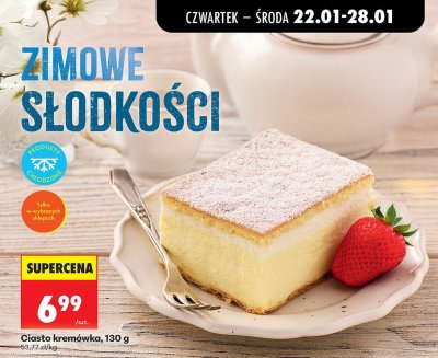 Ciasto kremówka, 130 g promocja w Biedronka