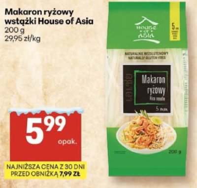 Makaron ryżowy wstążki House of Asia promocja w Delikatesy Centrum