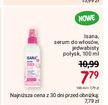 Serum do w艂os贸w jedwabisty po艂ysk Isana promocja