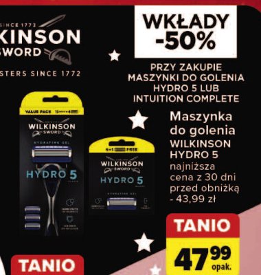 Maszynka do golenia + 5 wkładów Wilkinson hydro 5 promocja