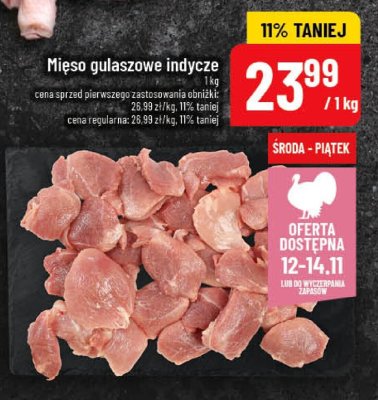 Mięso gulaszowe indycze promocja w POLOmarket