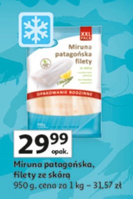 Miruną patagońska, filety w skórze 950 g promocja w Auchan