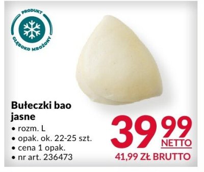 Bułeczki bao jasne rozmiar L promocja w Makro