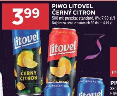 Piwo Litovel Černý Citron promocja w Stokrotka