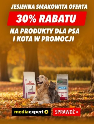 Produkty dla psa i kota -30% taniej promocja w Media Expert