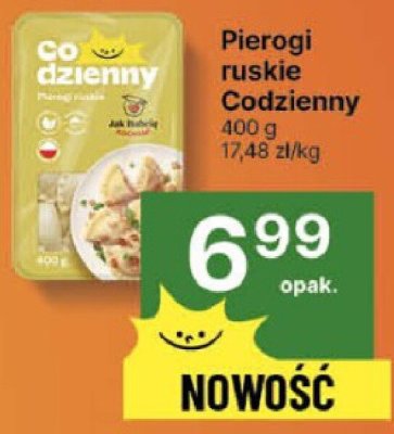 Pierogi ruskie Codzienny promocja w Delikatesy Centrum