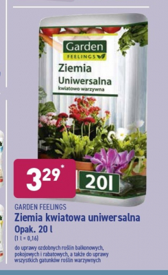 Ziemia uniwersalna kwiatowo warzywna 20 l Garden feelings promocja