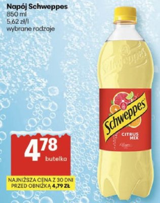 Napój Schweppes promocja w Delikatesy Centrum