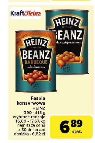 Fasolka w sosie pomidorowym barbecue Heinz promocja w Carrefour Market