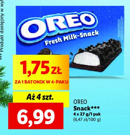 Batoniki snack milk Oreo promocja
