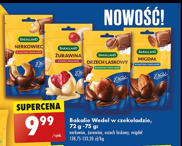 Nerkowiec w mlecznej czekoladzie Bakalland promocja w Biedronka