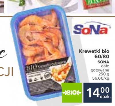Krewetki bio 60/80 Sona promocja