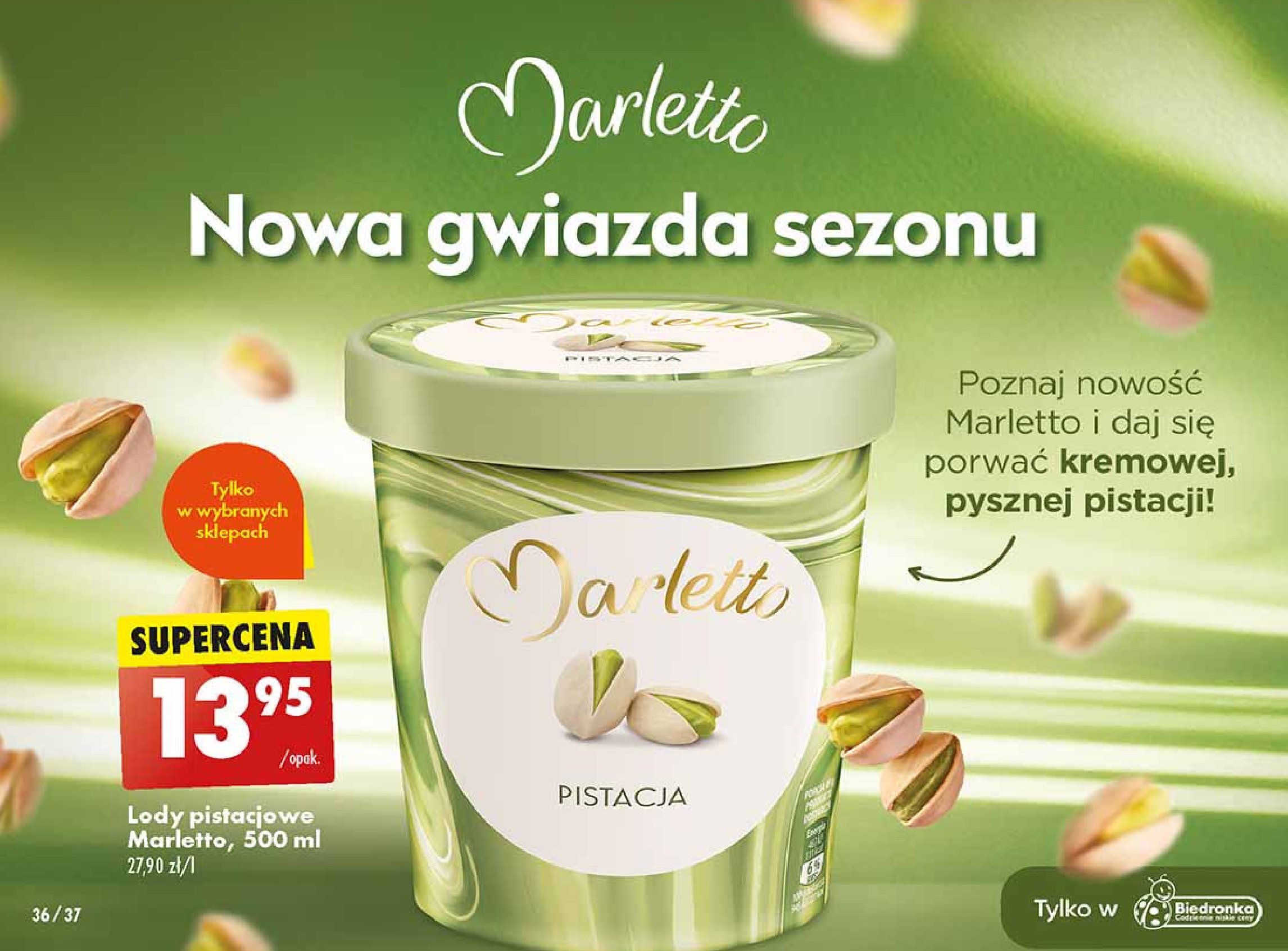 Lody pistacja Marletto promocja