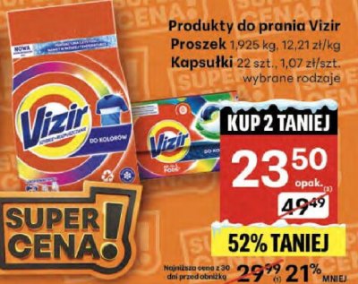 Proszek do prania Vizir promocja w Delikatesy Centrum