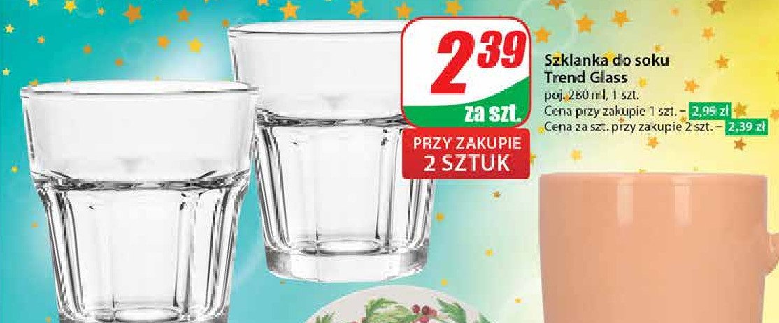 Szklanka do soku 280 ml Trend glass promocja