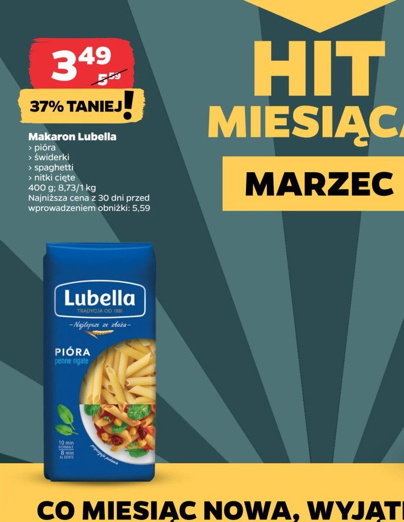 Makaron spaghetti Lubella makaron promocja w Netto