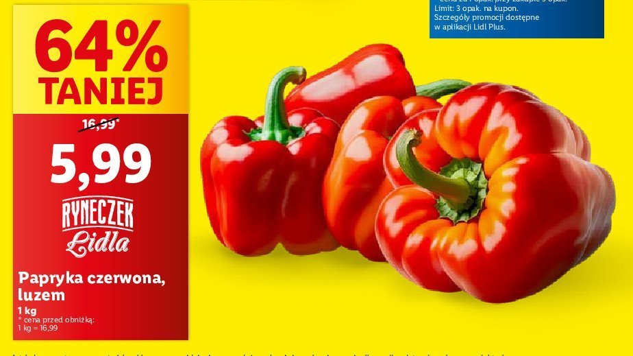 Papryka czerwona Ryneczek lidla promocja w Lidl