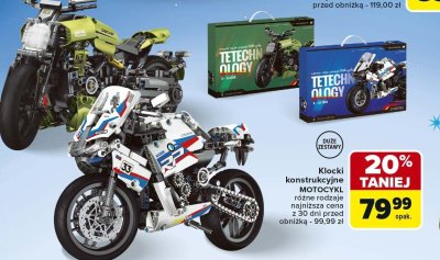 Klocki konstrukcyjne MOTOCYKL różne rodzaje promocja w Carrefour