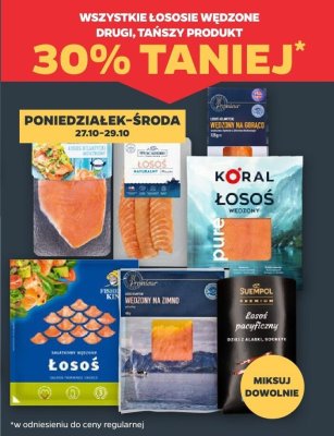 Łosoś wędzony wszystkie rodzaje promocja w Netto