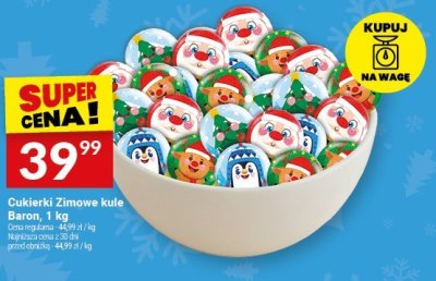 Cukierki Zimowe kule Baron, 1 kg promocja w Twój Market