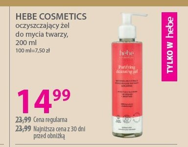 Żel oczyszczający do twarzy arbuz Hebe cosmetics promocja w Hebe