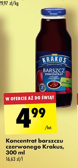 Koncentrat barszczu czerwonego Krakus maspex promocja w Biedronka