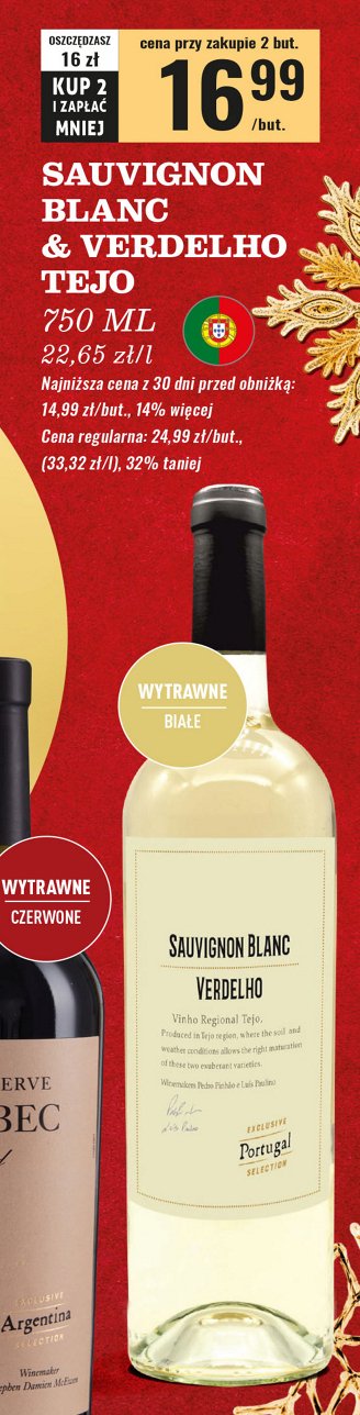 Wino Sauvignon blanc verdelho promocja w Biedronka