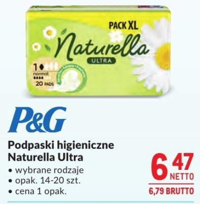 Podpaski higieniczne Naturella Ultra promocja w Makro