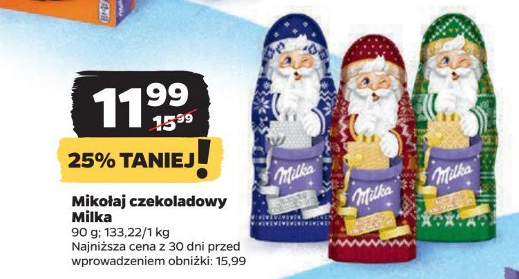 Mikołaj z czekolady orzechowy Milka promocja