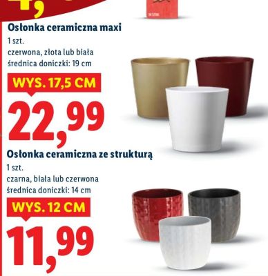 Osłonka ceramiczna ze strukturą promocja w Lidl