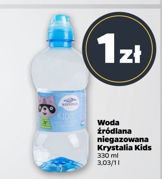 Woda niegazowana kids Krystalia promocja