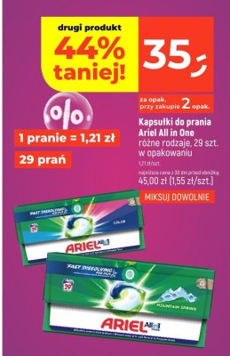 Kapsułki do prania Ariel All in One różne rodzaje promocja w Dealz