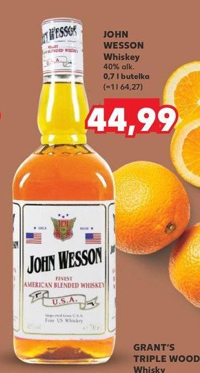 Whiskey John wesson promocja