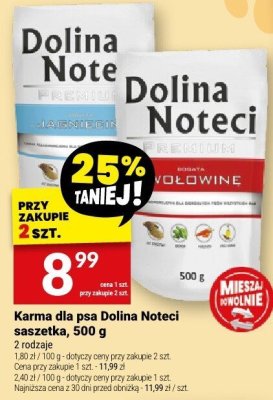 Karma dla psa Dolina Noteci saszetka promocja w Twój Market