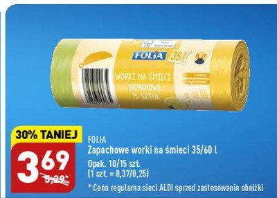 Worki na śmieci 60 l lawendowe Folia promocja