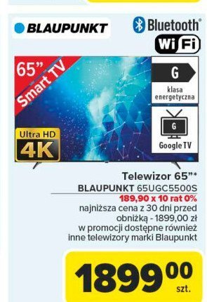 Telewizor 65" 65ugc5500s Blaupunkt promocja w Carrefour