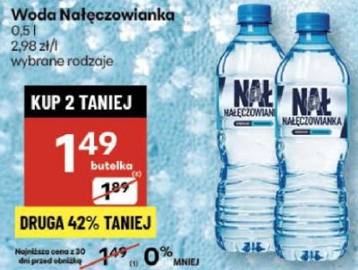 Woda Nałęczowianka 0.5l promocja w Delikatesy Centrum