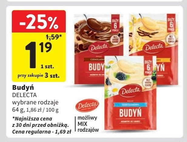 Budyń duży czekoladowy Delecta promocja