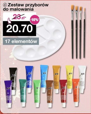 Zestaw przyborów do malowania 17 elementów promocja w Woolworth