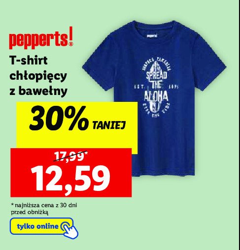 T-shirt chłopięcy z bawełny 146-176 Pepperts! promocja