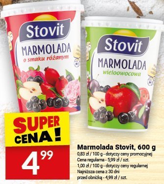 Marmeolada Stovit, 600 g promocja w Twój Market