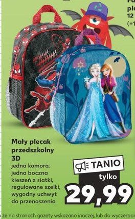 Plecak dzieci臋cy 3d - kraina lodu promocja