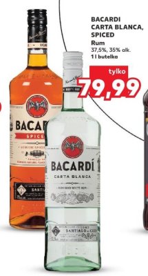 Rum Bacardi Spiced 37,5%, 35% alk. 1 l butelka promocja w Kaufland