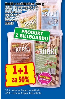 Rurki z nadzieniem Kriss różne rodzaje promocja w Prim Market