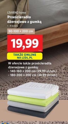 Prześcieradło jersey z gumką 180-200 x 200 cm promocja