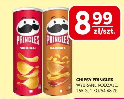 Chipsy Pringles wybrane rodzaje promocja w Top Market