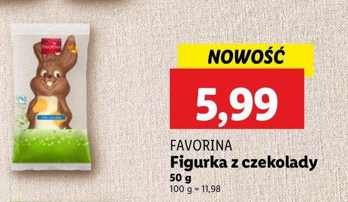 Zając z czekolady Favorina promocja