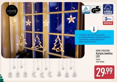 Kurtyna świetlna LED, różne rodzaje promocja w Aldi