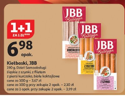 Kiełbaski śląskie z szynki Kraina wędlin promocja w Auchan