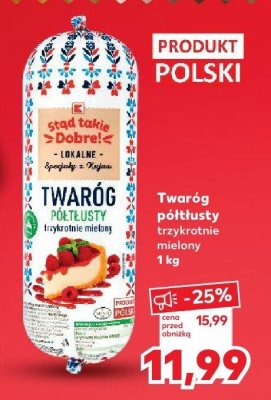 Twaróg półtłusty trzykrotnie miałany promocja w Kaufland